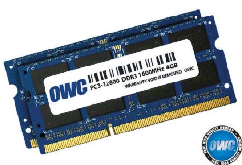 OWC ram 8GB (2 x 4GB) 204-Pin SODIMM DDR3 PC3L-12800 1600MHz 1.35v memory module for Mac OWC ram 8GB (2 x 4GB) 204-Pin SODIMM DDR3 PC3L-12800 1600MHz 1.35v memory module for Mac